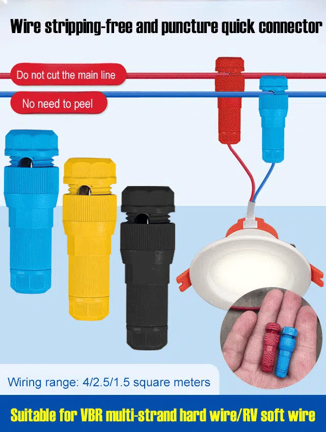 Non-Strip Wire Piercing Quick Connector (3Pcs/Set)