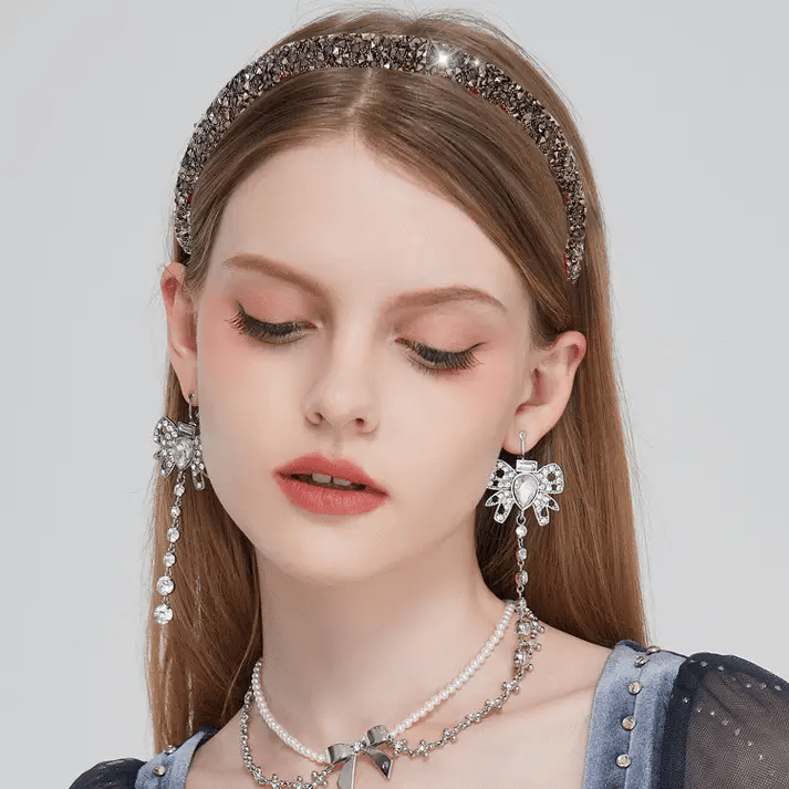 Rhinestone Flocked Hair Band