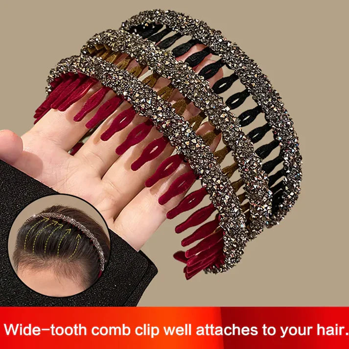 Rhinestone Flocked Hair Band
