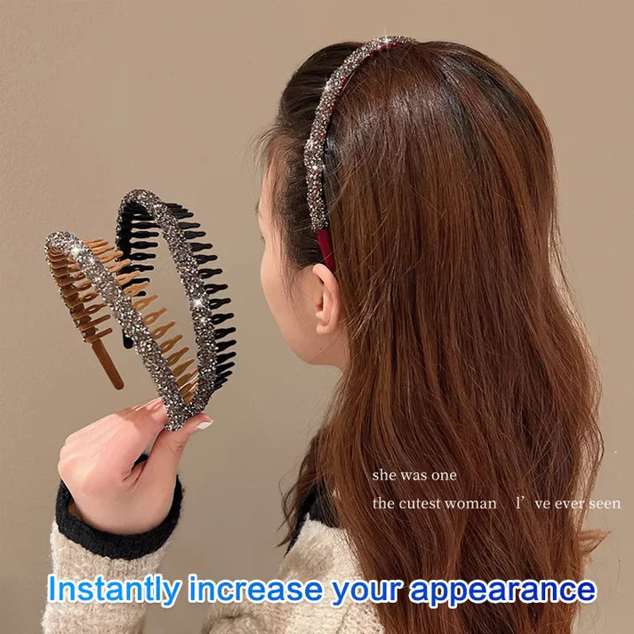 Rhinestone Flocked Hair Band