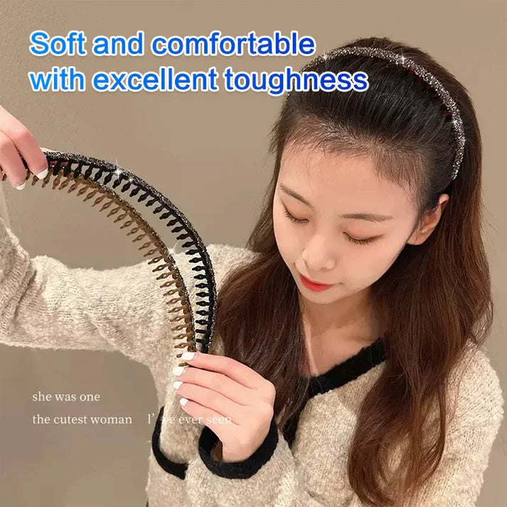 Rhinestone Flocked Hair Band
