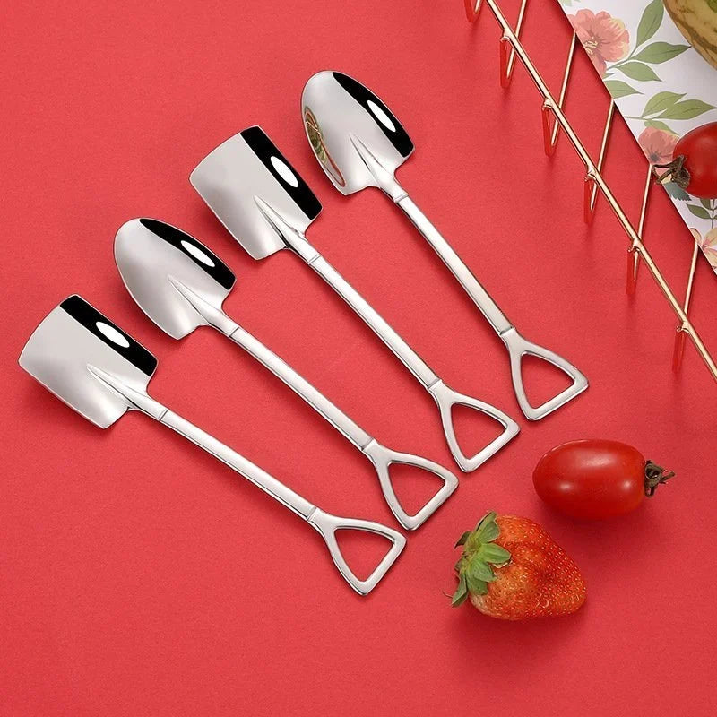 4Pcs Stainless Steel Shovel Spoon