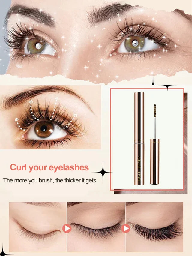 Waterproof fiber long curl fine brush quick drying mascara