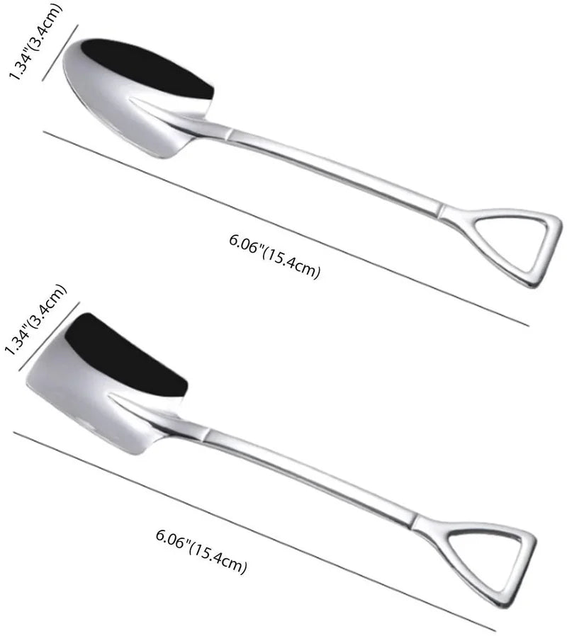 4Pcs Stainless Steel Shovel Spoon