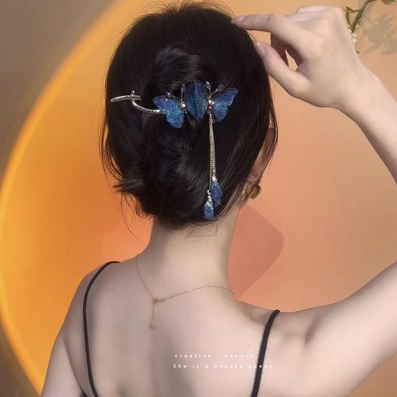 High-Quality ButterflyTassel Hair Clip