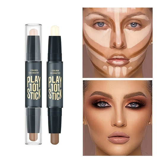 2-Color Double Natural Stereoscopic Highlighter Concealer Stick