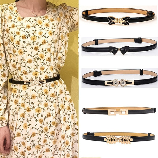 Ladies Casual Fashion Decorative Thin Dress Belt