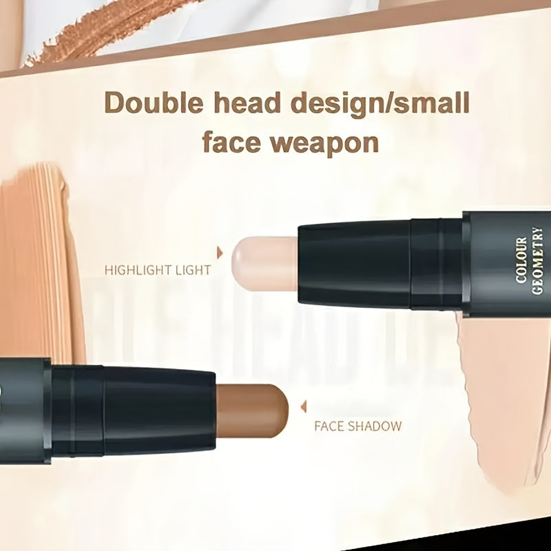 2-Color Double Natural Stereoscopic Highlighter Concealer Stick