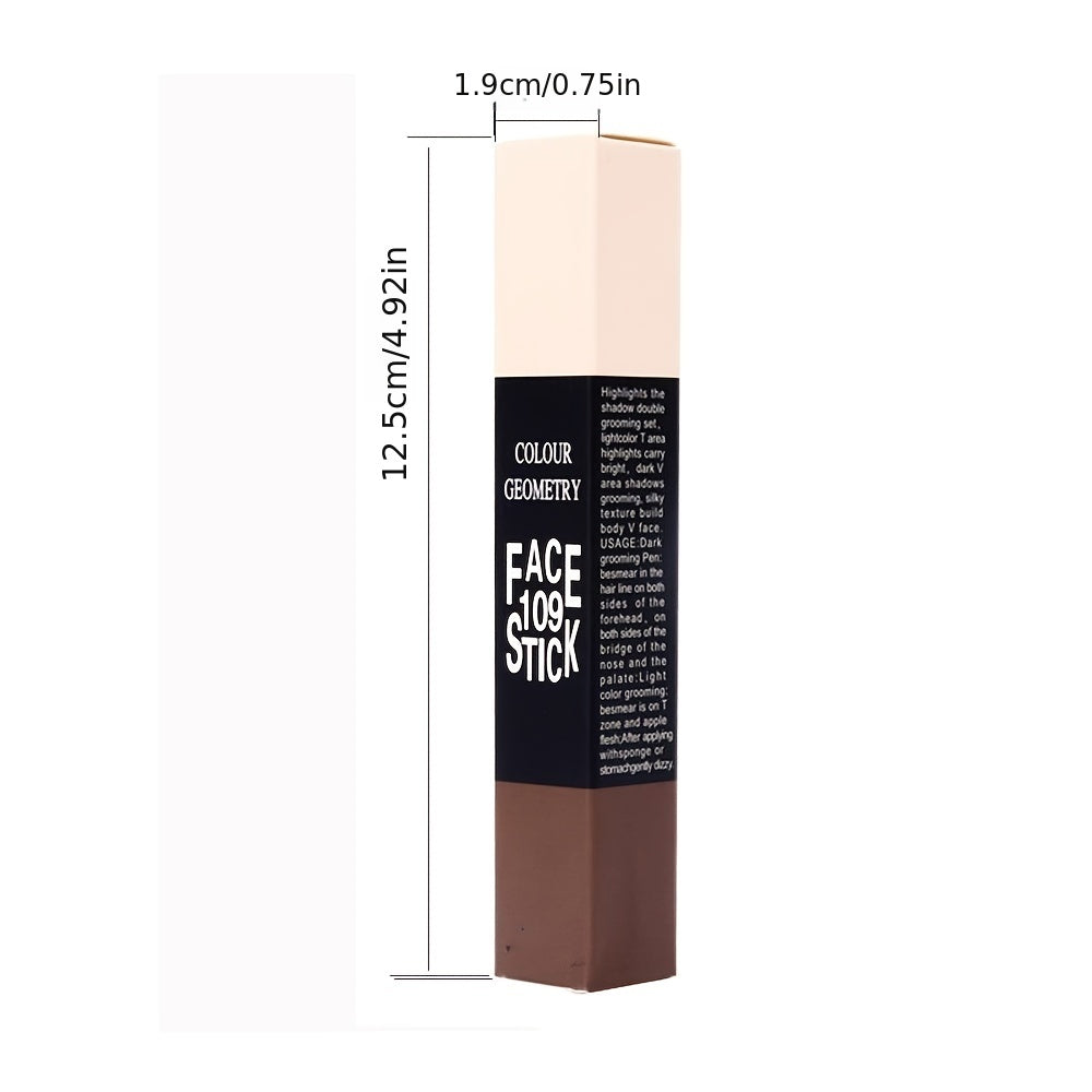 2-Color Double Natural Stereoscopic Highlighter Concealer Stick