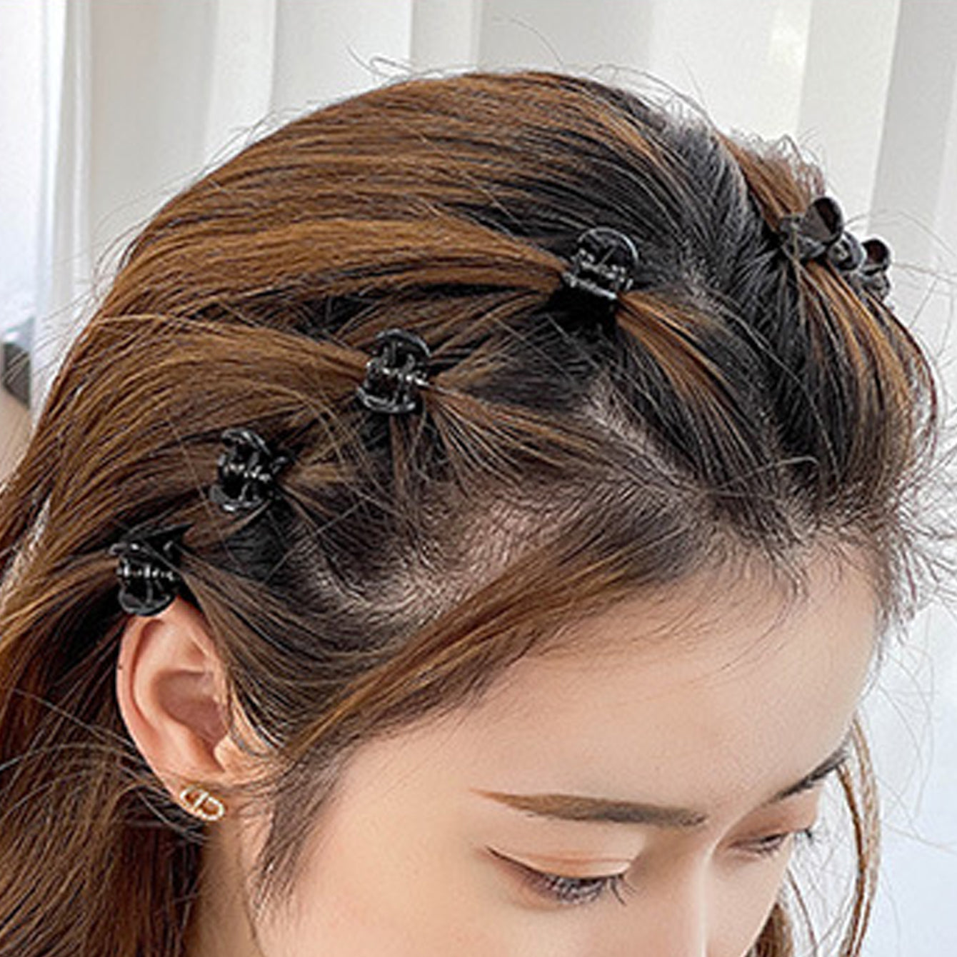 6Pcs Korean Trendy Black Mini Powerful Multifunctional Hair Clip