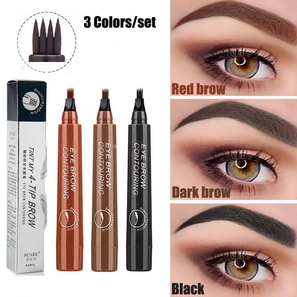 3 Colors Waterproof Eyebrow Pencil（2Pcs+1Belt As a Gift）