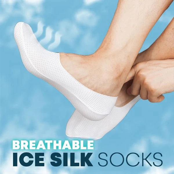 Breathable Ice Silk Socks ( Buy 1 Pair Ice Silk Socks Get 2 Pairs Quick Dry Deodorant Cotton Socks Free)