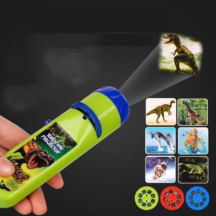 Child 24 Species Pattern Projection Flashlight Toy Dinosaur Toy