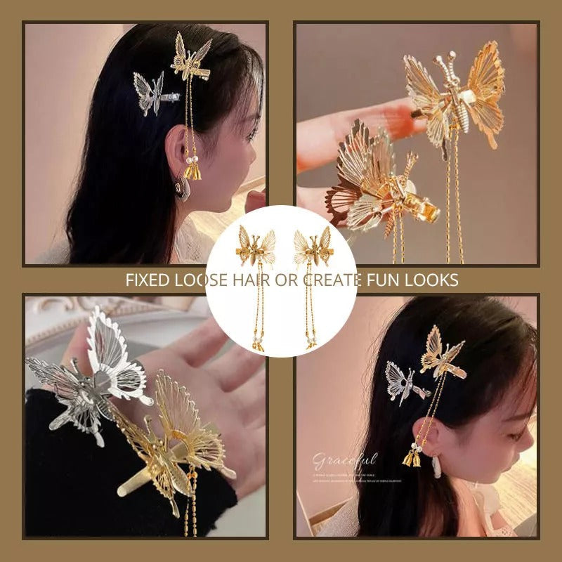 ELEGANT TASSEL BUTTERFLY HAIRPIN