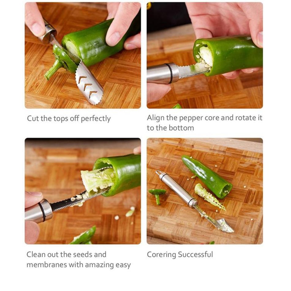 😍Pepper Seed Corer Remover