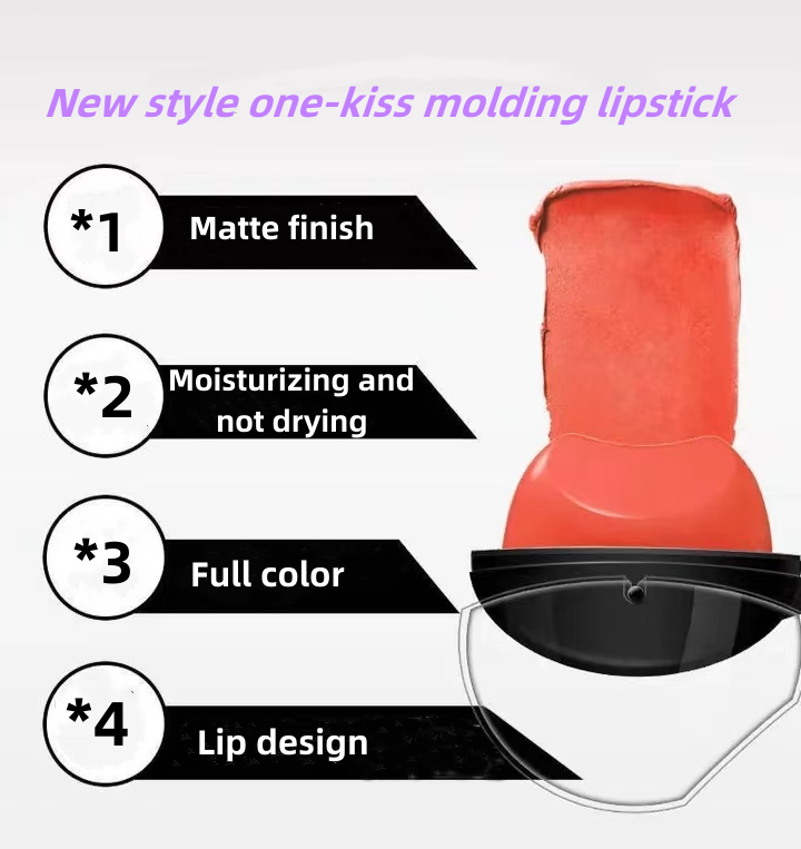 12 colors super beautiful waterproof one sip molding lipstick