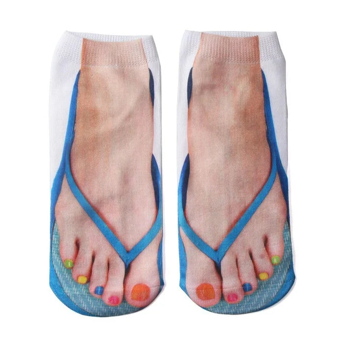 3D Flip-Flops Fun Socks