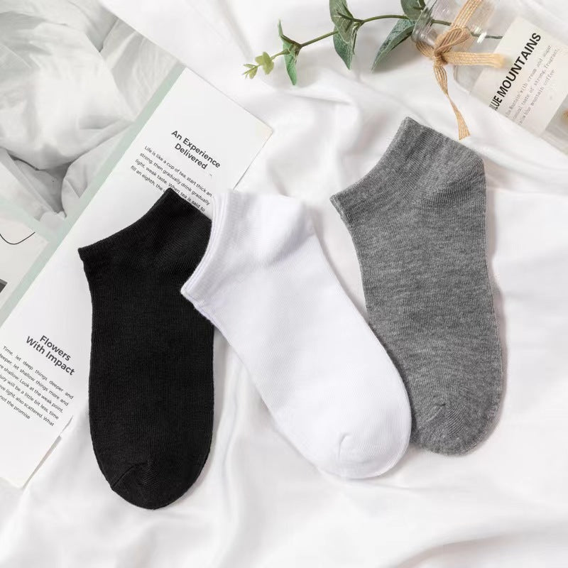 Quick Dry Simple Breathable Deodorant Cotton Socks (4/6 Pairs)