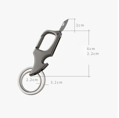 Multifunctional Pendant Bottle Opener Metal Double Ring Key Chain