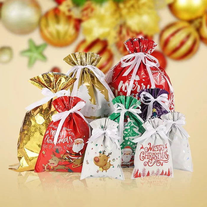 Drawstring Christmas Gift Bags