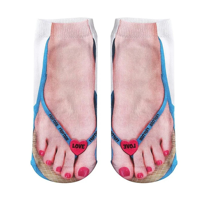 3D Flip-Flops Fun Socks