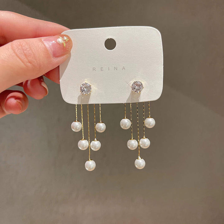 Round Diamond Korean Version Temperament Earrings