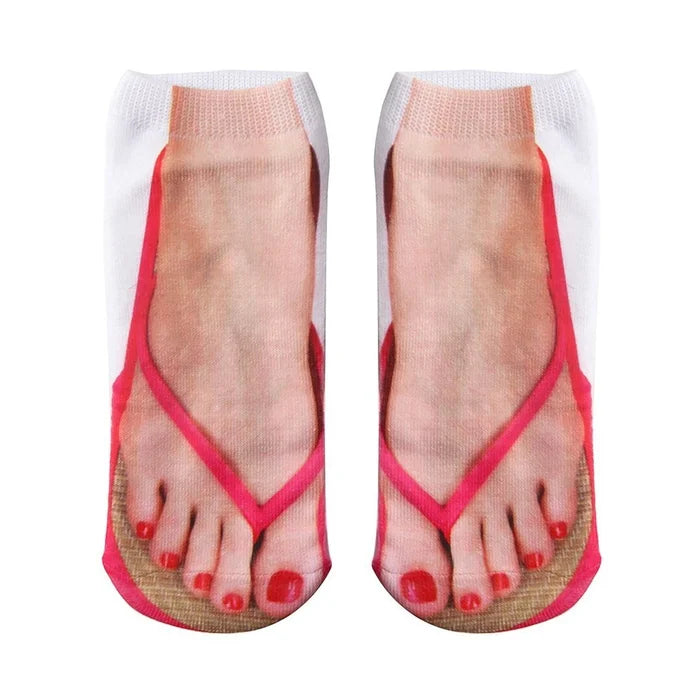 3D Flip-Flops Fun Socks