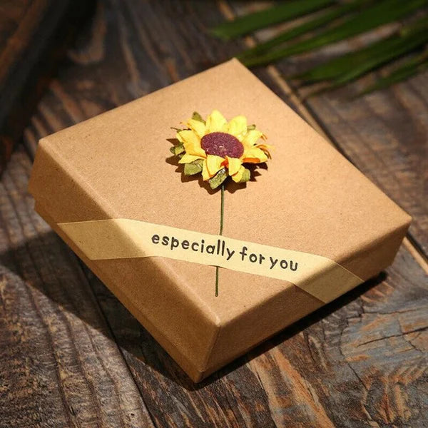 "You Are My Sunshine" Sunflower Necklace🌻（Double-sided engraving）