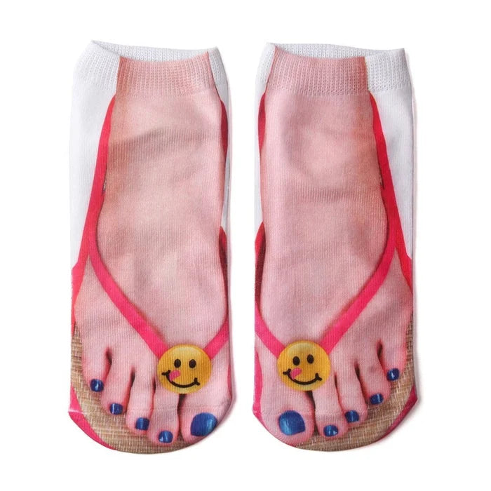 3D Flip-Flops Fun Socks