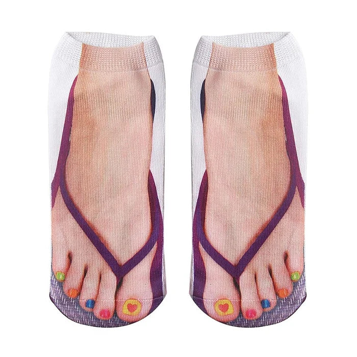 3D Flip-Flops Fun Socks