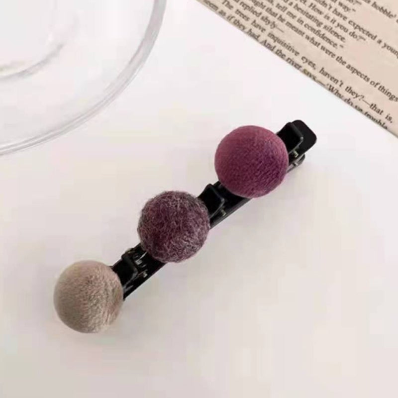 Double-Layer Retro Hairball Hair Clip