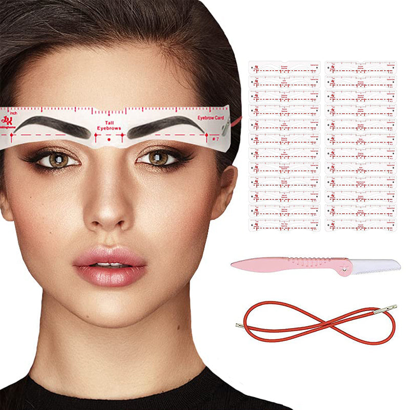 12pcs Eyebrow stencil ✨（With Eyebrow razor & Fixed rope）