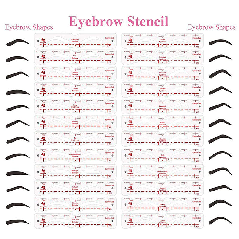 12pcs Eyebrow stencil ✨（With Eyebrow razor & Fixed rope）