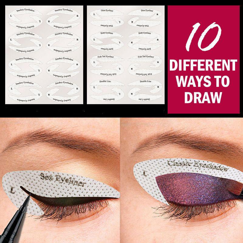 QUICK EYELINER EYESHADOW STENCILS(3 SETS-12PCS)