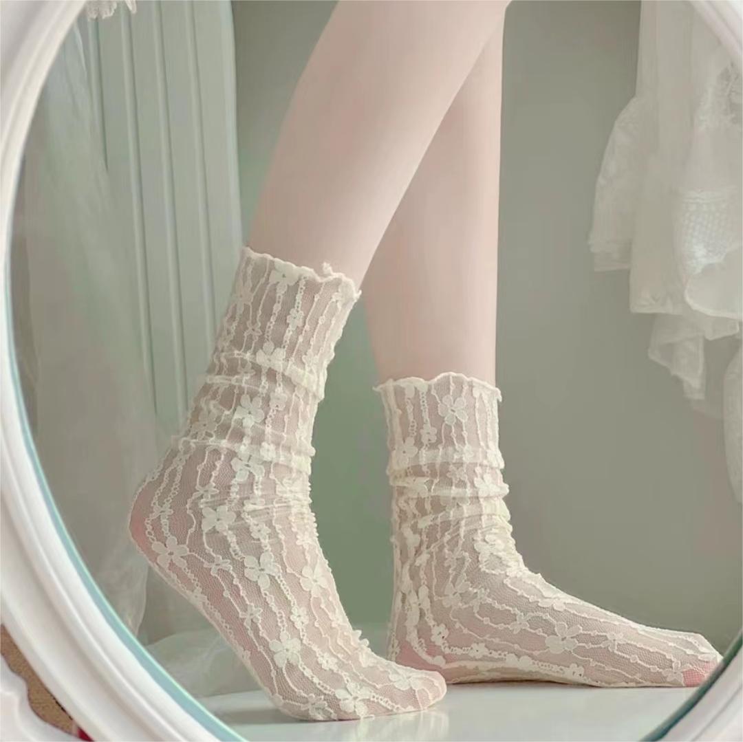 Lace Fairy Foral Socks