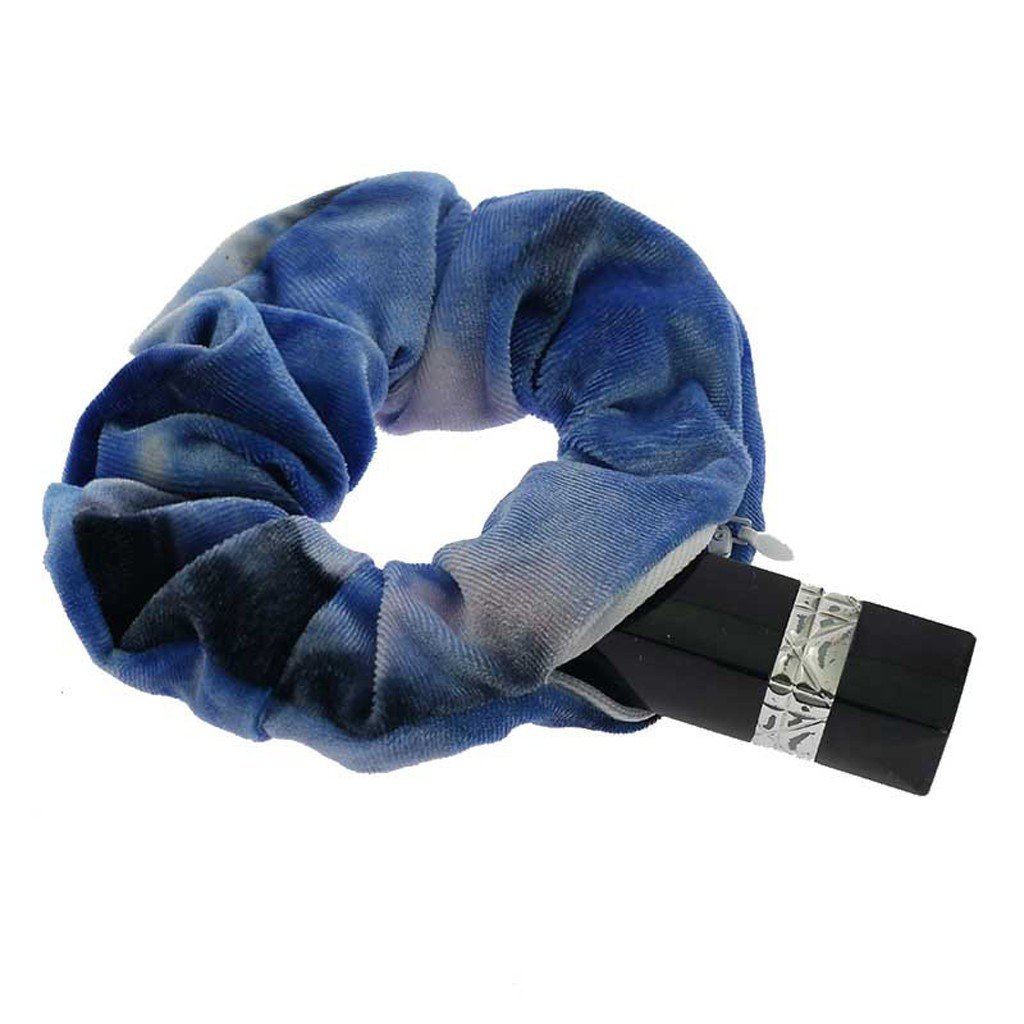 Tie-Dye Velvet Scrunchies with Hidden Pocket