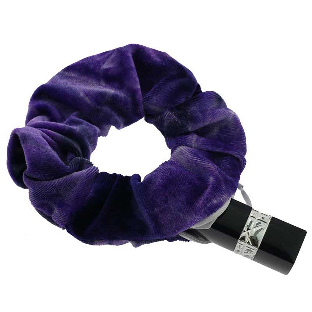 Tie-Dye Velvet Scrunchies with Hidden Pocket